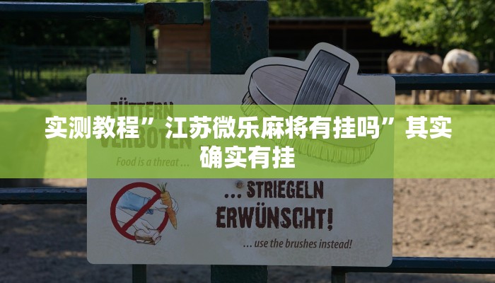实测教程”江苏微乐麻将有挂吗”其实确实有挂