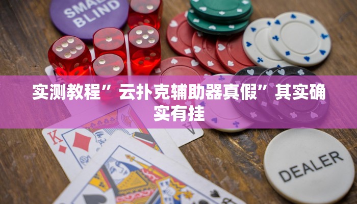 实测教程”云扑克辅助器真假”其实确实有挂