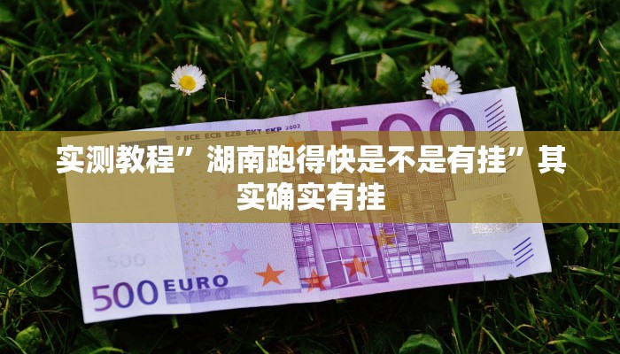 实测教程”湖南跑得快是不是有挂”其实确实有挂