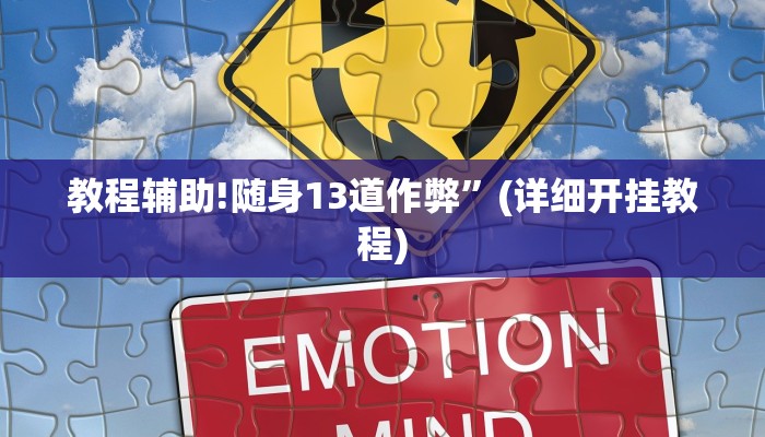教程辅助!随身13道作弊”(详细开挂教程)