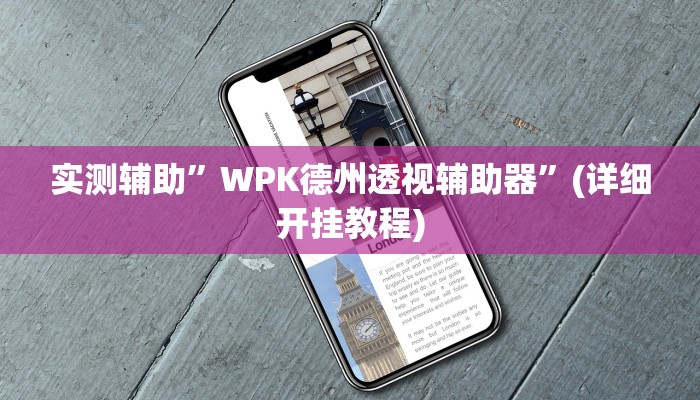 实测辅助”WPK德州透视辅助器”(详细开挂教程)