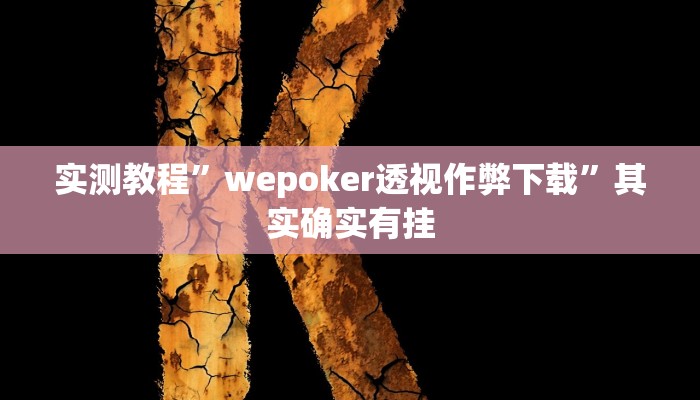 实测教程”wepoker透视作弊下载”其实确实有挂