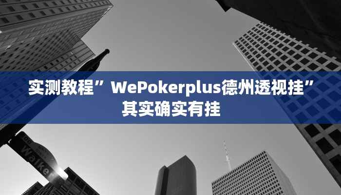 实测教程”WePoker透视挂安装教程”其实确实有挂
