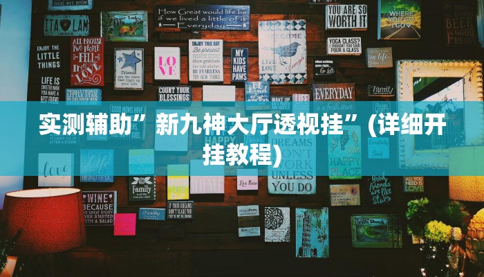 实测辅助”新九神大厅透视挂”(详细开挂教程)