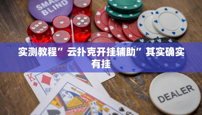 实测教程”云扑克开挂辅助”其实确实有挂