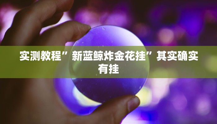 实测教程”新蓝鲸炸金花挂”其实确实有挂