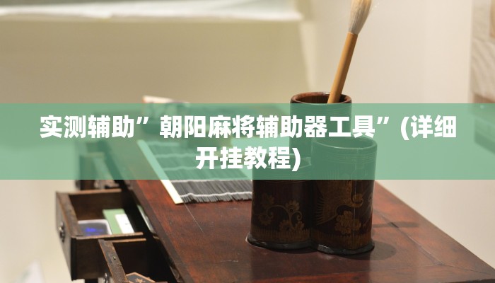 实测辅助”朝阳麻将辅助器工具”(详细开挂教程)