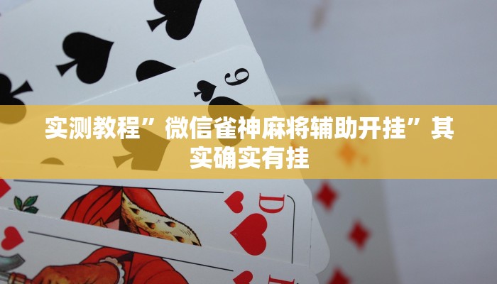 实测教程”pokerrrr2用挂开挂软件”其实确实有挂