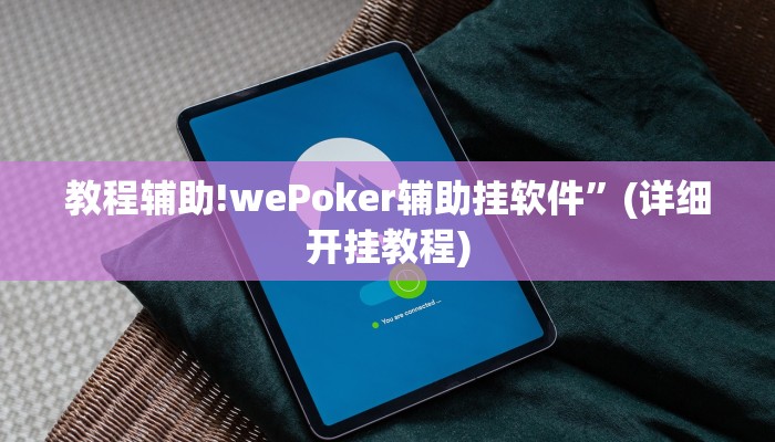 教程辅助!wePoker辅助挂软件”(详细开挂教程)