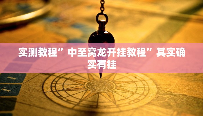 实测教程”中至窝龙开挂教程”其实确实有挂