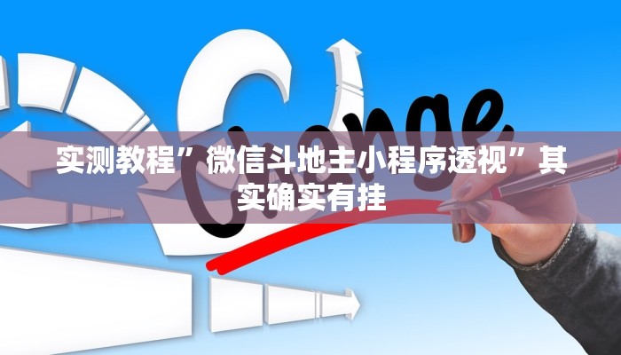 实测教程”微信斗地主小程序透视”其实确实有挂