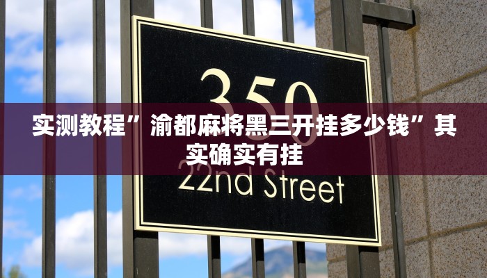 实测教程”渝都麻将黑三开挂多少钱”其实确实有挂