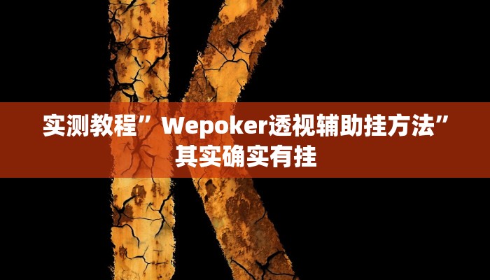 实测教程”Wepoker透视辅助挂方法”其实确实有挂