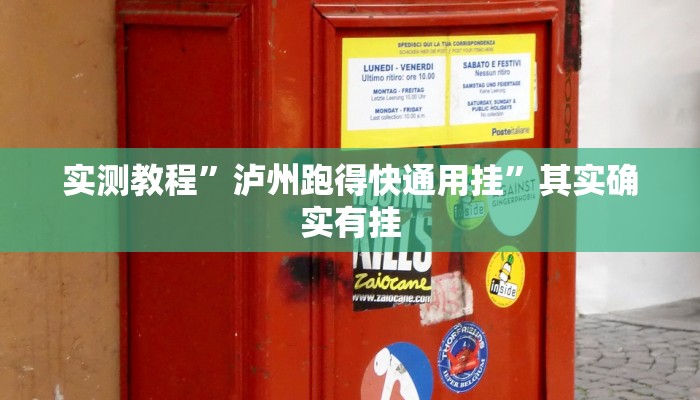 实测教程”泸州跑得快通用挂”其实确实有挂