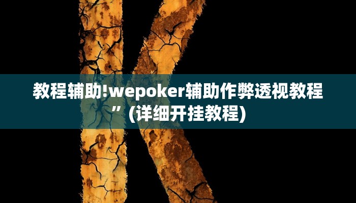 教程辅助!wepoker辅助作弊透视教程”(详细开挂教程)