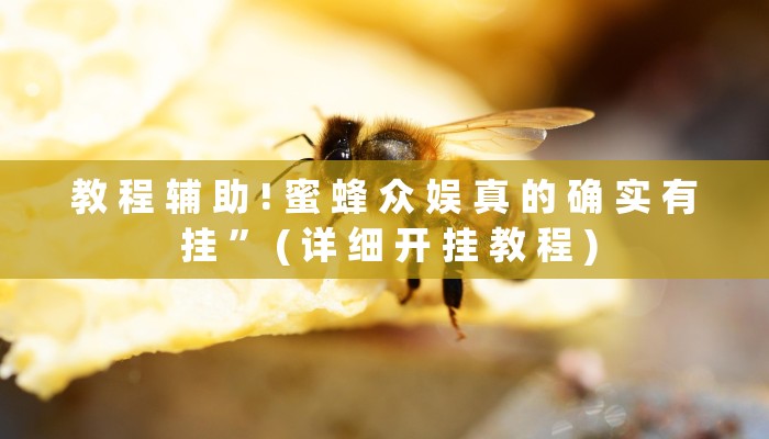 教 程 辅 助 ! 蜜 蜂 众 娱 真 的 确 实 有 挂 ” ( 详 细 开 挂 教 程 )