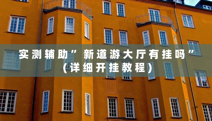 实 测 辅 助 ” 新 道 游 大 厅 有 挂 吗 ” ( 详 细 开 挂 教 程 )