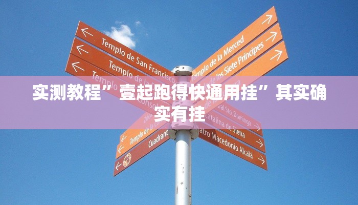 实测教程”壹起跑得快通用挂”其实确实有挂