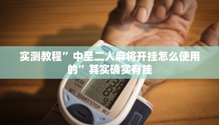 实测教程”中至二人麻将开挂怎么使用的”其实确实有挂
