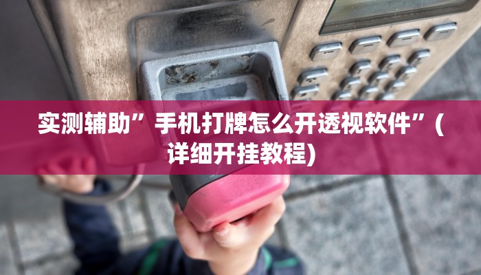 实测辅助”手机打牌怎么开透视软件”(详细开挂教程)