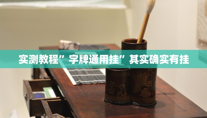 实测教程”字牌通用挂”其实确实有挂