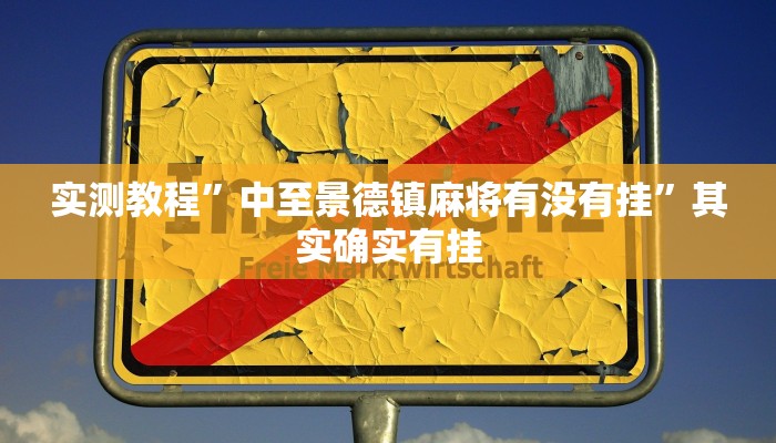 实测教程”中至景德镇麻将有没有挂”其实确实有挂