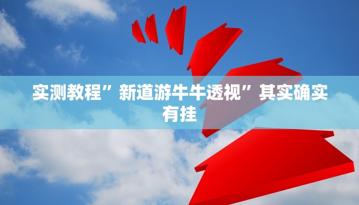 实测教程”新道游牛牛透视”其实确实有挂