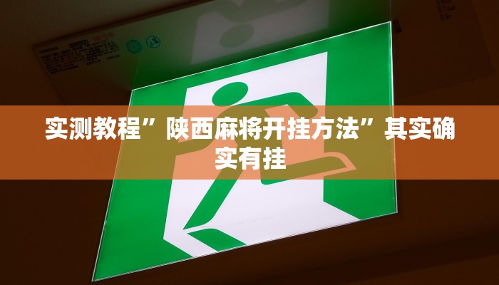 实测教程”陕西麻将开挂方法”其实确实有挂