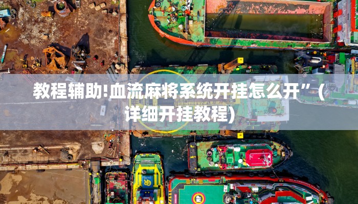 教程辅助!血流麻将系统开挂怎么开”(详细开挂教程)