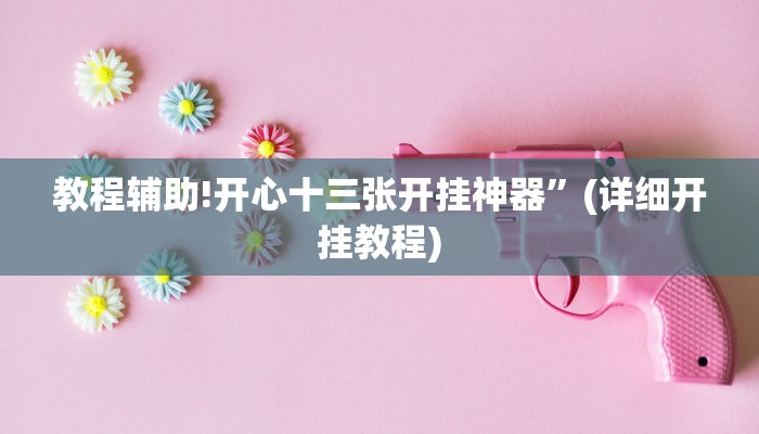 教程辅助!开心十三张开挂神器”(详细开挂教程)