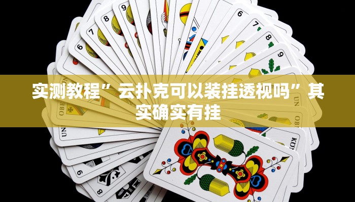 实测教程”云扑克可以装挂透视吗”其实确实有挂