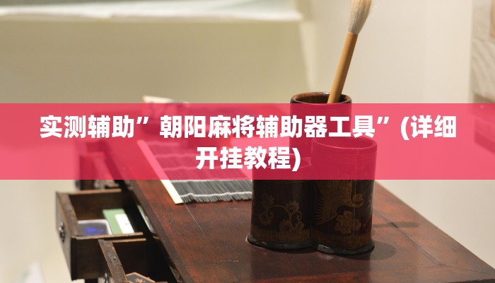 实测辅助”朝阳麻将辅助器工具”(详细开挂教程)