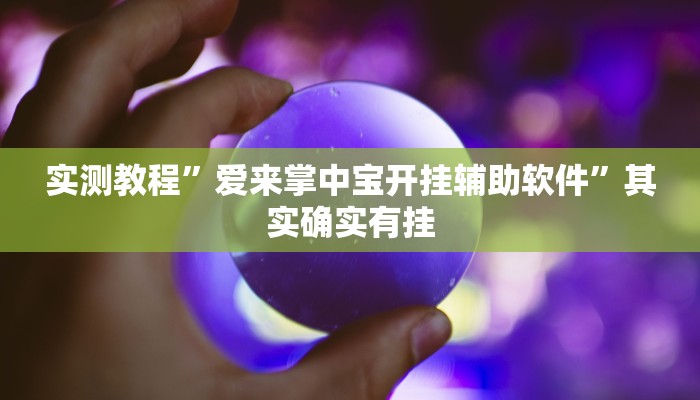 实测教程”爱来掌中宝开挂辅助软件”其实确实有挂