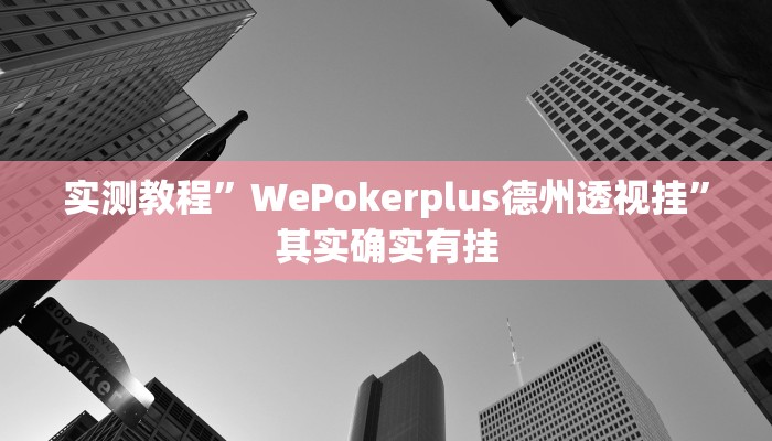 实测教程”WePokerplus德州透视挂”其实确实有挂