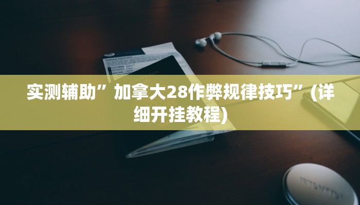 实测辅助”加拿大28作弊规律技巧”(详细开挂教程)