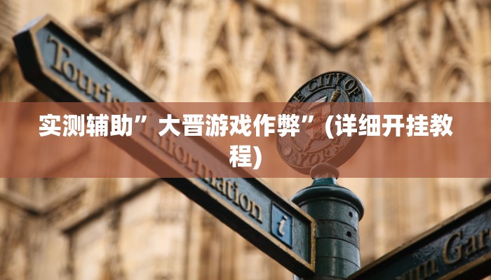 实测辅助”大晋游戏作弊”(详细开挂教程)