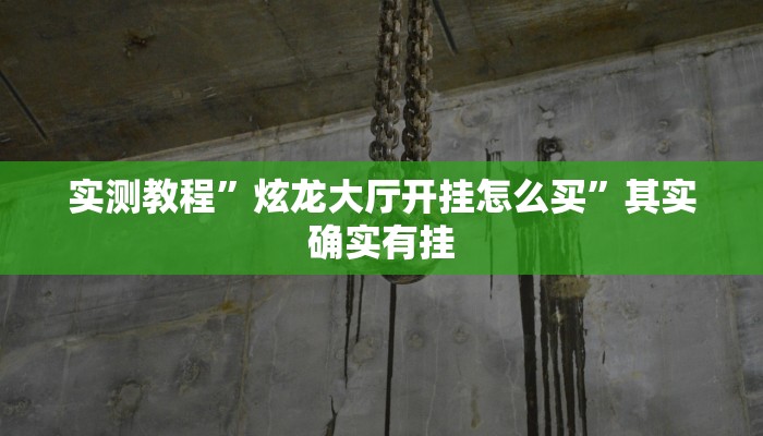 实测教程”炫龙大厅开挂怎么买”其实确实有挂
