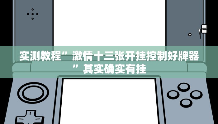 实测教程”激情十三张开挂控制好牌器”其实确实有挂