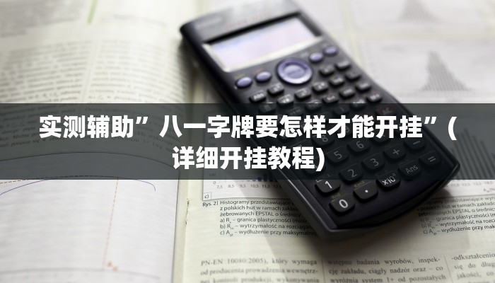 实测辅助”八一字牌要怎样才能开挂”(详细开挂教程)