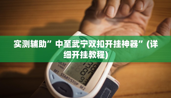 实测辅助”中至武宁双扣开挂神器”(详细开挂教程)