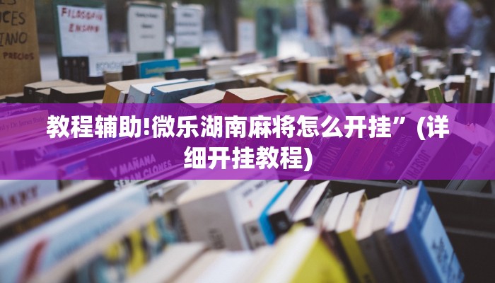 教程辅助!微乐湖南麻将怎么开挂”(详细开挂教程)