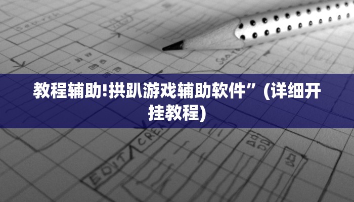 教程辅助!拱趴游戏辅助软件”(详细开挂教程)