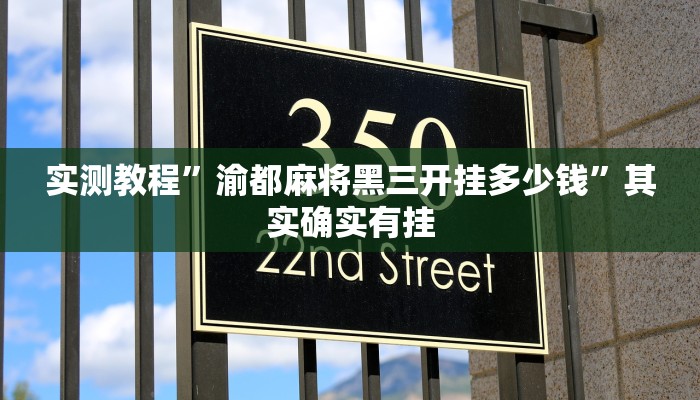 实测教程”渝都麻将黑三开挂多少钱”其实确实有挂