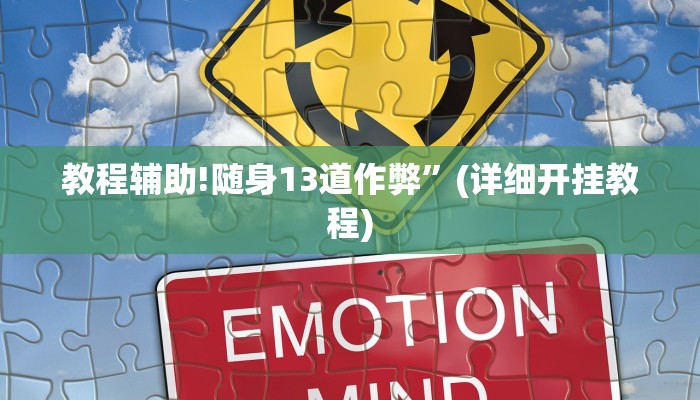 教程辅助!随身13道作弊”(详细开挂教程)