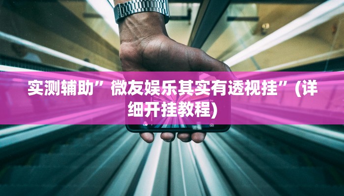 实测辅助”微友娱乐其实有透视挂”(详细开挂教程)