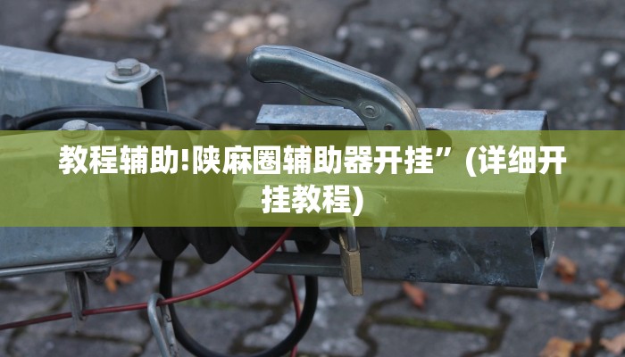 教程辅助!陕麻圈辅助器开挂”(详细开挂教程)