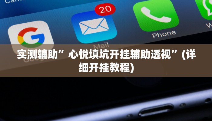实测辅助”心悦填坑开挂辅助透视”(详细开挂教程)