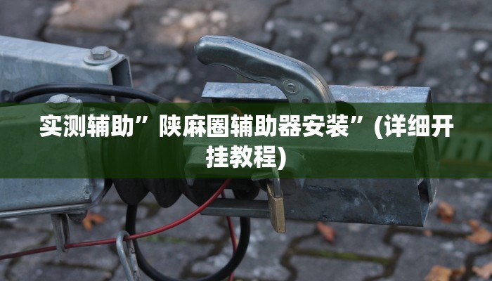 实测辅助”陕麻圈辅助器安装”(详细开挂教程)
