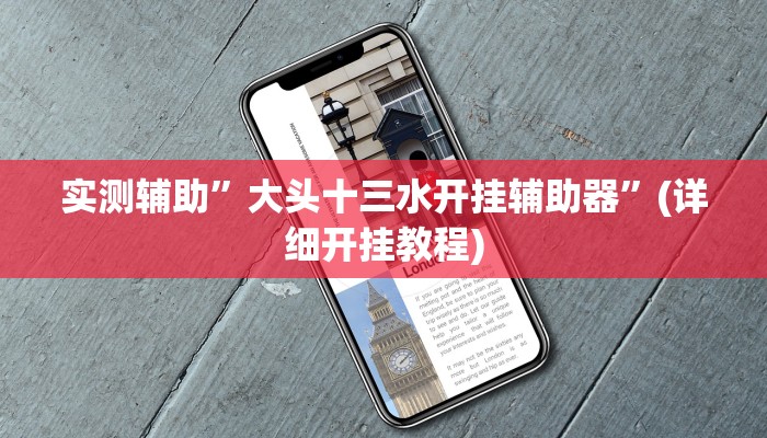 实测辅助”大头十三水开挂辅助器”(详细开挂教程)