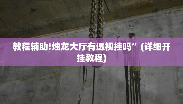 教程辅助!烛龙大厅有透视挂吗”(详细开挂教程)